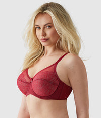 Retro Chic Full Figure Underwire Bra: Regina Red