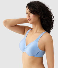 Basic Beauty Full Figure Seamless Underwire Bra: Bel Air Blue
