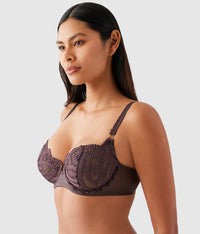 After Dark Balconette Bra: Raisin