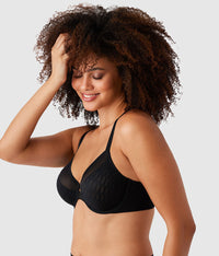Elevated Allure Front Close Underwire Bra: Black