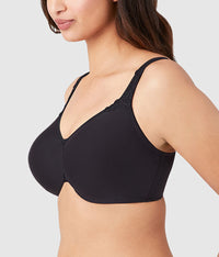 Bodysuede Ultra Full Figure Seamless Underwire Bra: Black