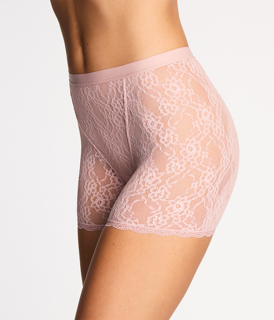Effortlessly Lace Shorty: Blush Pink