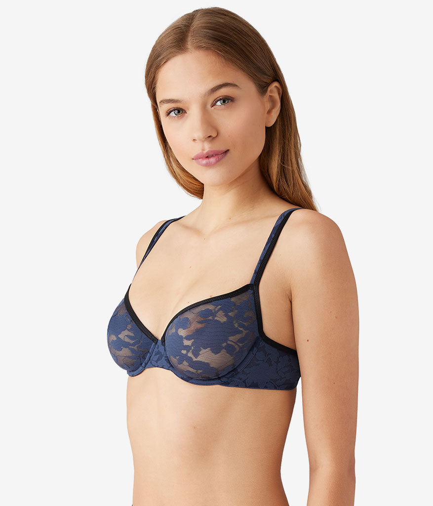 Shadow Scene Underwire Bra: Mood Indigo – Wacoal