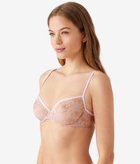 Shadow Scene Underwire Bra: Blush Pink