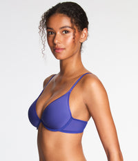 Full Transparency Plunge T-shirt Bra: Spectrum Blue