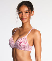 Future Foundation Wire Free T-Shirt Bra: Dusk Pink Dots