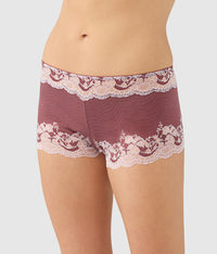 Modern Affair Boyshort: Rose Brown/Cradle Pink