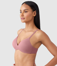 How Perfect Wire Free T-Shirt Bra: Rose Brown