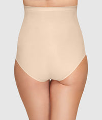 Beyond Naked Cotton Blend Shaping Hi-Waist Brief: Sand