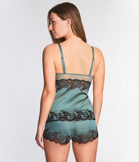 Modern Affair Cami: Silver Pine/Black