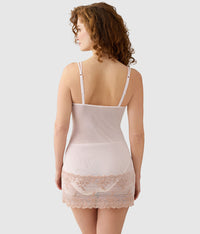 Embrace Lace® Chemise: Angel Wing/Rose Dust