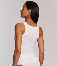 Understated Cotton Tank: White
