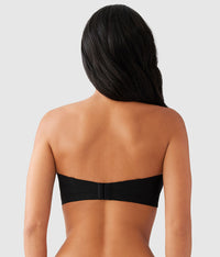 Self Assured Push Up Strapless Bra: Black