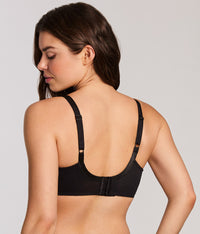 Retro Chic Full Figure Underwire Bra: Black