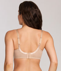 Retro Chic Full Figure Underwire Bra: Toast