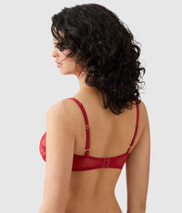 Midnight Soiree Underwire Bra: Regina Red