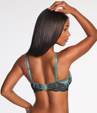 Modern Affair Plunge Underwire Bra: Silver Pine/Black