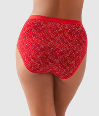 Understated Cotton Brief: Equestrian Red Scattered Dot