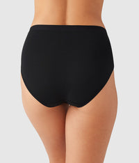 Understated Cotton Brief: Black