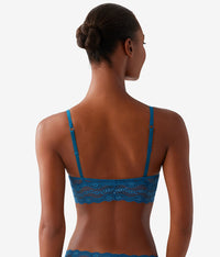 Lace Kiss Bralette: Moroccan Blue