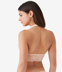 Inspired Eyelet Halter Bralette: Rose Smoke
