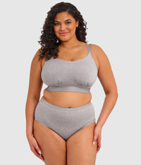 Downtime Wire Free Bralette: Grey Marl