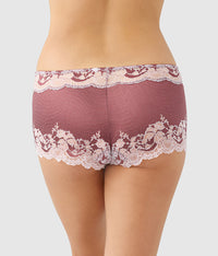 Modern Affair Boyshort: Rose Brown/Cradle Pink