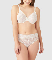 Halo Lace Underwire Bra: Ivory