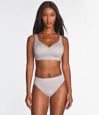 Inside Job™ Wire Free Bra: Opal Gray