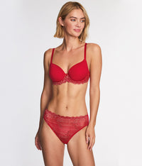 Embrace Lace® T-Shirt Bra: Grandalia Red/Rose Gold