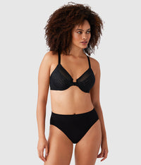 Elevated Allure Front Close Underwire Bra: Black