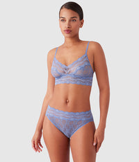 Lace Kiss Bralette: Country Blue