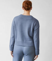 Haven V Neck Sweater: Ash Navy