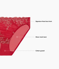 Embrace Lace® Bikini: Grandalia Red/Rose Gold