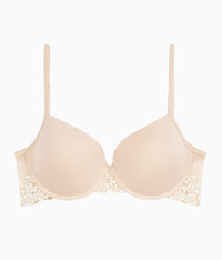 Embrace Lace® Petite Push Up Underwire Bra: Sand