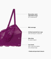 Vivid Attraction Bralette: Dark Purple