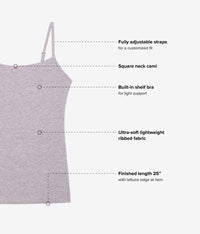 Soft Set Shelf Bra Cami: Cashmere Heather
