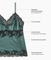 Modern Affair Cami: Silver Pine/Black