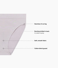 B-Smooth® Seamless Hi-Cut: Opal Gray
