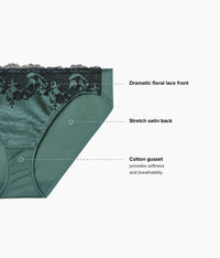Modern Affair Bikini: Silver Pine/Black