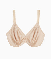 Slimline Seamless Underwire Minimizer Bra: Sand