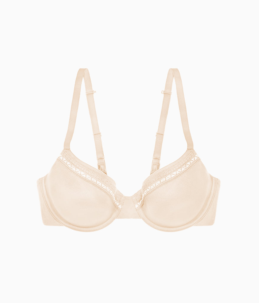 Reggiseno Wacoal Donna Taglie Forti Con Ferretto E Pizzo - Color Sabbia, Modello Perfect Primer