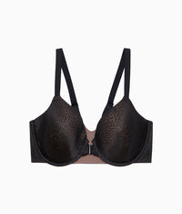 Back Appeal® Front Close T-Shirt Bra: Black