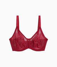Retro Chic Full Figure Underwire Bra: Regina Red