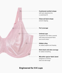 Back Appeal® H-K Cup Underwire Bra: Lilas