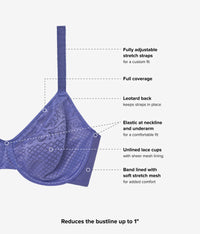 Visual Effects Minimizer Bra: Deep Cobalt