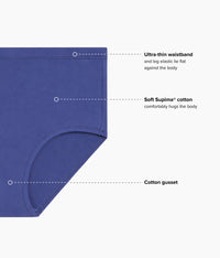 Understated Cotton Brief: Deep Cobalt
