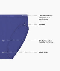 Understated Cotton Hi-Cut: Deep Cobalt