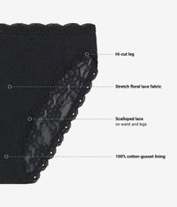 Effortlessly Lace Hi-Leg: Night