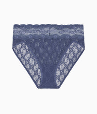Lace Kiss Hi-Leg: Crown Blue